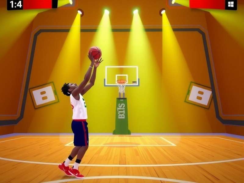 Basket Blitz VR Gameplay - Realistic Basketball Actions Basket Blitz VR Gameplay showing a player taking a shot